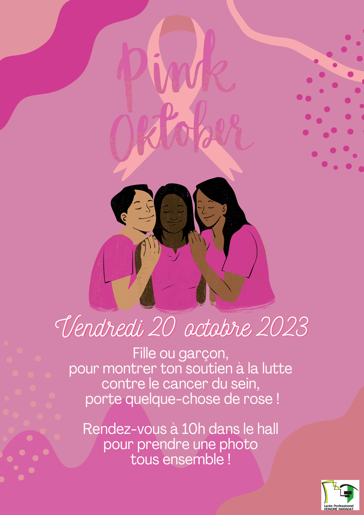 Octobre Rose Au Lyc e Lyc e Professionnel Honor Baradat